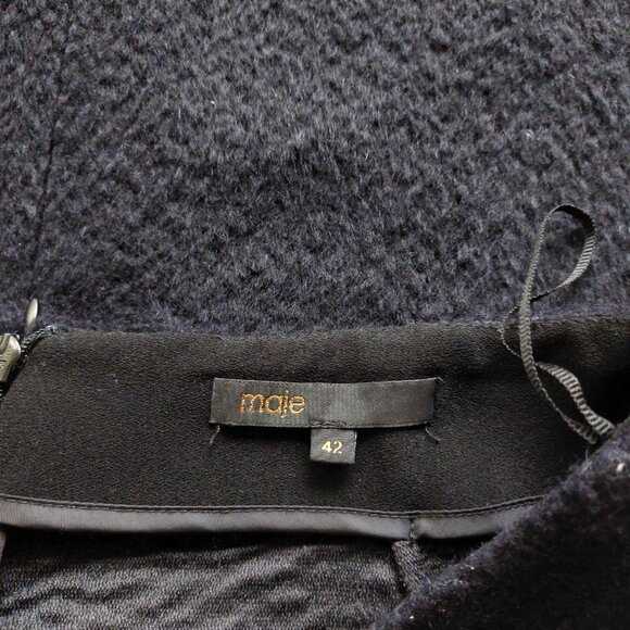 Maje navy alpaca wool skirt - Picture 3 of 4